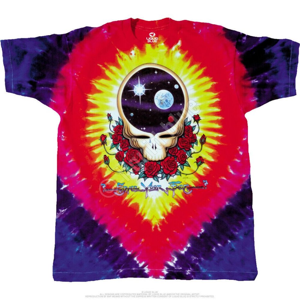 Grateful Dead Space Your Face Tie-Dye ~ by Liquid Blue ~ Choose Size ~Brand New!